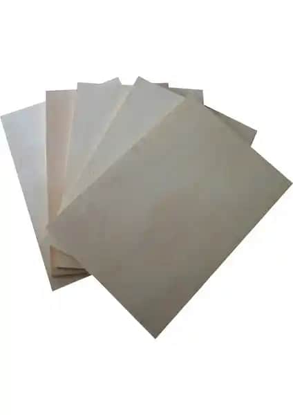 Mobilreyon 5'li Kavak Kontraplak Seti 8 mm A3 Boyutlu Doğal Ahşap Malzeme