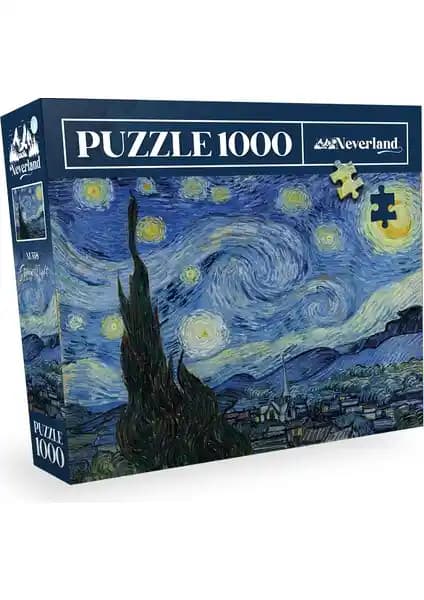 Neverland Yıldızlı Gece 1000 Parça Puzzle Sanat ve Zihinsel Zorluk İçin Uygun