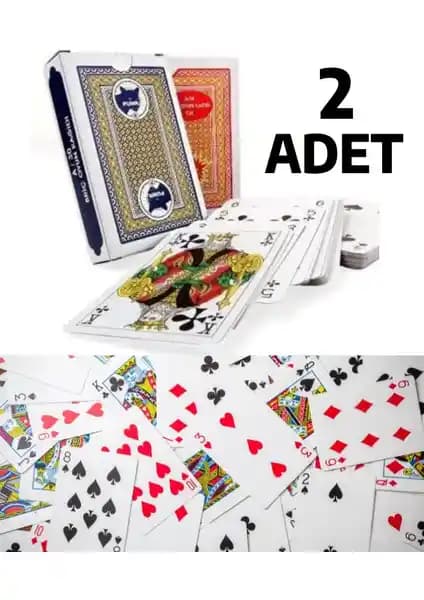 Nistabolje 2 Adet Iskambil Pişti Oyun Kağıdı – Pratik ve Uygun Fiyatlı Kart Seti