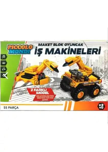 Piccolo Mondi Maket Blok Iş Makineleri Seti: Çocuklar İçin Eğitici ve Yaratıcı Oyuncak