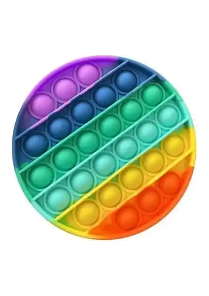 Push Pop Bubble Popit Silikon Stres Oyuncağı Renkli ve Dayanıklı Fidget Toy