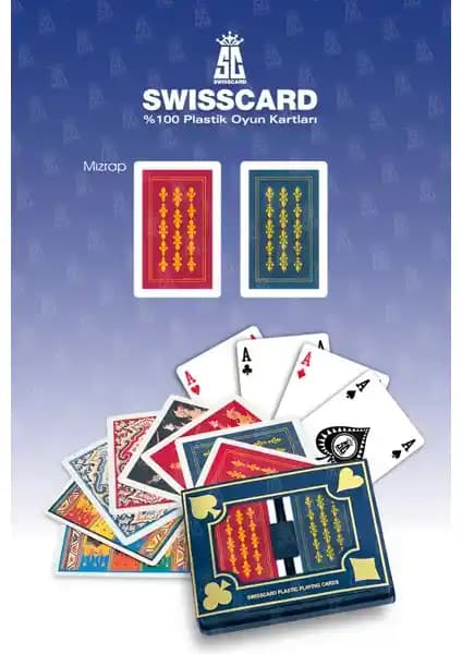 Sc Swisscard Mızrap Desenli Plastik Oyun Kartı: Dayanıklı ve Çok Yönlü Eğlence Aracı