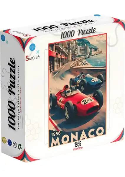 Soi Craft 1000 Parça Puzzle Monaco 1956 Sanat ve Zekanın Birleştiği Yüksek Kalite Puzzle