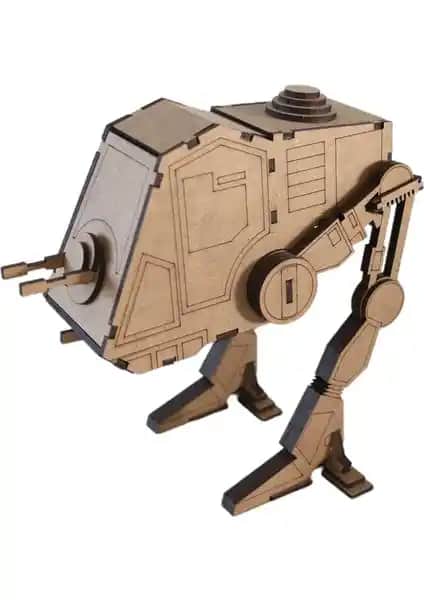 Star Wars AT-PT Walker 3D Ahşap Puzzle Kendin Yap Seti Yetişkin ve Çocuklar İçin