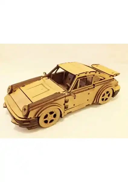 Teknotrust Ahşap Porsche 911 Maketi: Kolay Montajlı Detaylı Hobi Seti