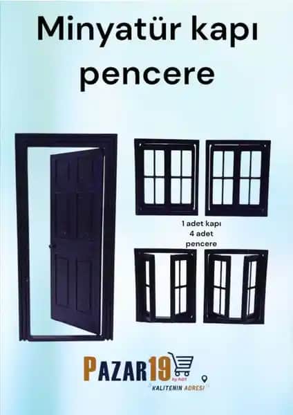 Three Design Store Minyatür Kapı ve Pencere Seti ile Detaylı Model Çalışmaları İçin Uygun
