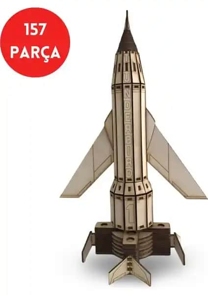 Thunderbird 1 Roket Ahşap Maketi: Detaylı ve Eğitici Uzay Modeli Koleksiyonunuz İçin