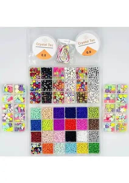 Yiğit Aksesuar 4 Kutulu Mega Kum Boncuk ve Harf Boncuk Takı Yapım Seti İncelemesi