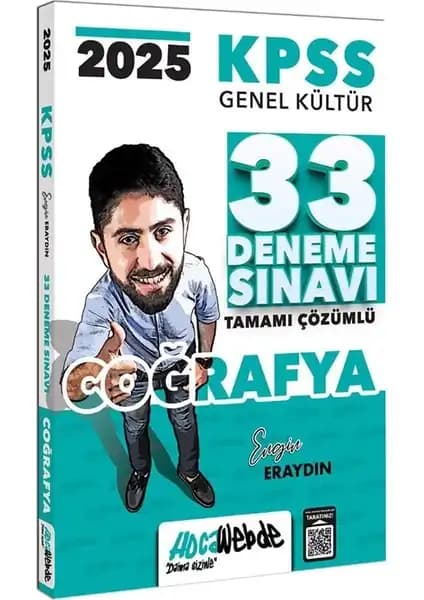 2025 KPSS Genel Kültür Coğrafya Tamamı Çözümlü 33 Deneme Sınavı - Güncel ve Detaylı Hazırlık Kaynağı