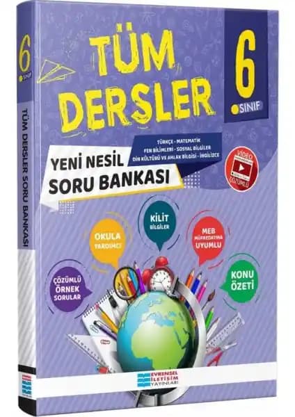 6. Sınıf Tüm Dersler Soru Bankası Evrensel İletişim Yayınları Güncel ve Kapsamlı