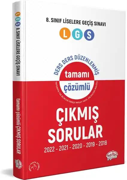 8. Sınıf LGS Tamamı Çözümlü Çıkmış Sorular Kitabı Öğrencilere Etkili Sınav Hazırlık Aracı