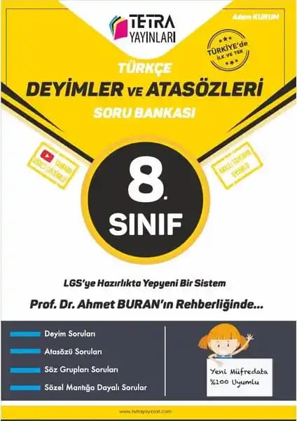 8. Sınıf Türkçe Deyimler ve Atasözleri Soru Bankası - Öğrenciler ve Öğretmenler İçin Kapsamlı Kaynak