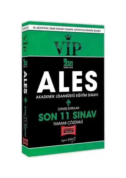 ALES VIP Son 11 Sınav Tamamı Çözümlü Sorular Kitabı Yargı Yayınevi 2020 Güncel İçerik