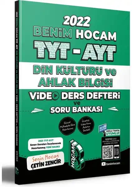Benim Hocam Yayınları TYT AYT 2022 Din Kültürü Video Dersleri ve Soru Bankası