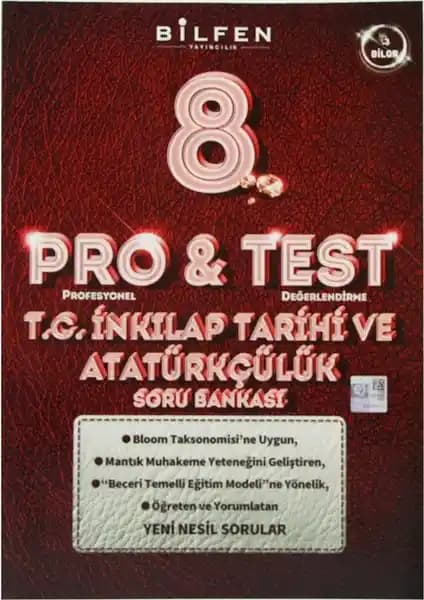 Bilfen 8. Sınıf Pro&Test İnkılap Tarihi ve Atatürkçülük Soru Bankası Güncel İçerik