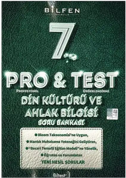 Bilfen Yayınları 7. Sınıf Din Kültürü ve Ahlak Bilgisi Pro&Test Soru Bankası Güncel ve Kapsamlı Kaynak