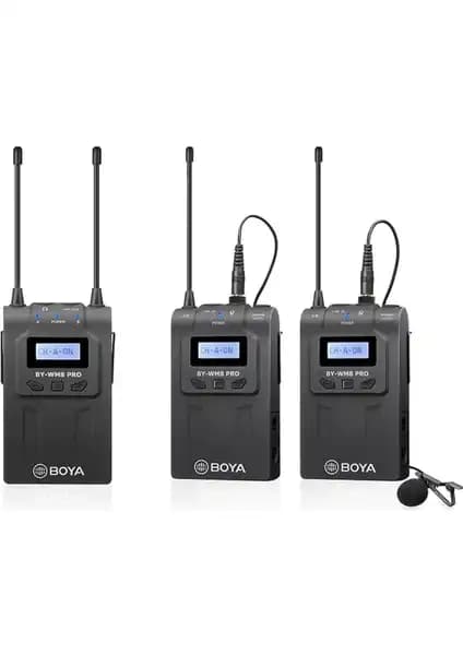 Boya BY-WM8 Pro Kit-2 Pro Kablosuz Mikrofon Sistemi Profesyonel Ses Çözümü