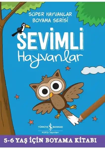 Çocuklar İçin Sevimli Hayvanlar Boyama Serisi Eğitici ve Eğlenceli Renkli Kitap