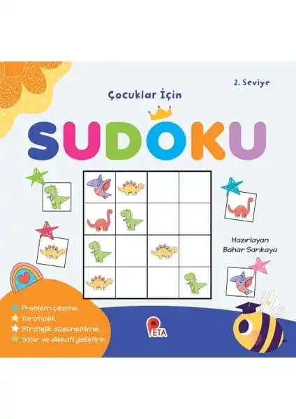 Çocuklar İçin Sudoku 2. Seviye: Zeka ve Eğlenceyi Bir Arada Sunan Eğitim Kitabı