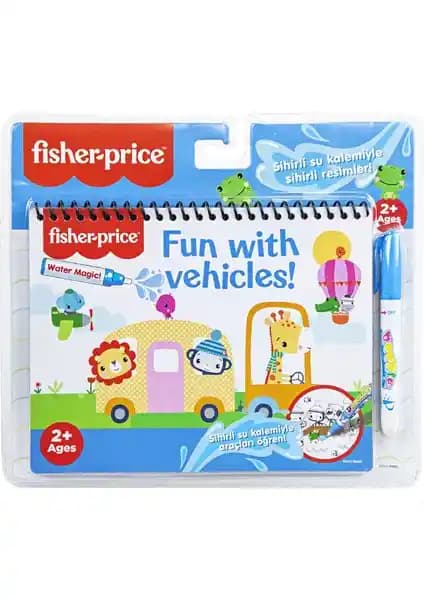 Fisher-Price Water Painting Sulu Boyama Kitabı Çocuklar İçin Güvenli ve Eğlenceli