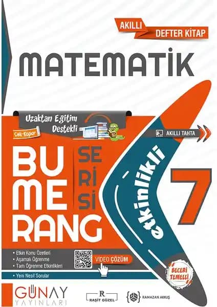 Günay Yayınları 7. Sınıf Bumerang Etkinlikli Matematik Kitabı İncelemesi ve Özellikleri