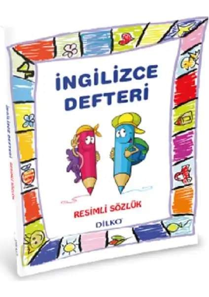 İngilizce Sözlüklü Defter İlkokul Öğrencileri İçin Renkli ve Görsel Destekli Öğrenme Aracı
