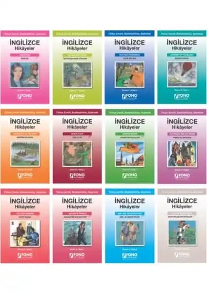 İngilizce-Türkçe Hikayeler 12 Kitap Seti ile dil öğrenimini kolaylaştıran kapsamlı eğitim aracı
