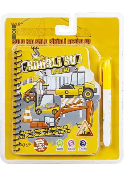 İnşaat Temalı Sulu Boyama Kitabı Çocukların Yaratıcılığını Geliştiren Eğlenceli Aktivite