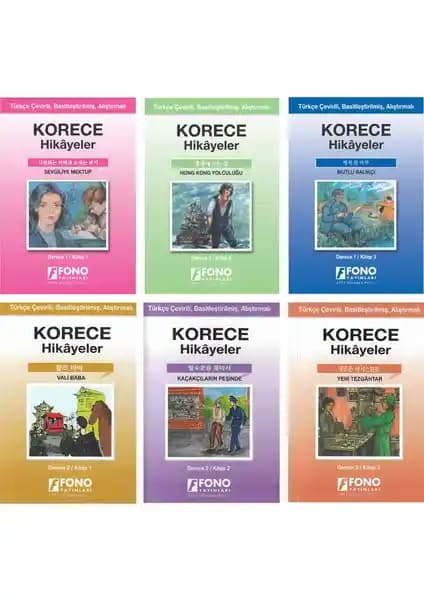 Korece-Türkçe Hikayeler Seti 6 Kitap Başlangıç ve Orta Seviye Öğrenenler İçin
