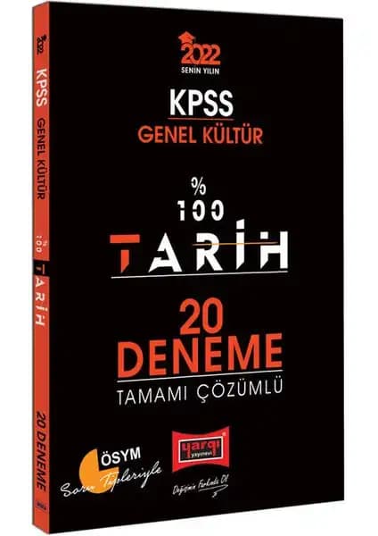 KPSS 2022 Genel Kültür Tarih Tamamı Çözümlü 20 Deneme Yargı Yayınevi Rehberi