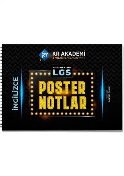 Kr Akademi Yayınları LGS İngilizce Poster Notlar ile Sınava Etkili Hazırlık Rehberi