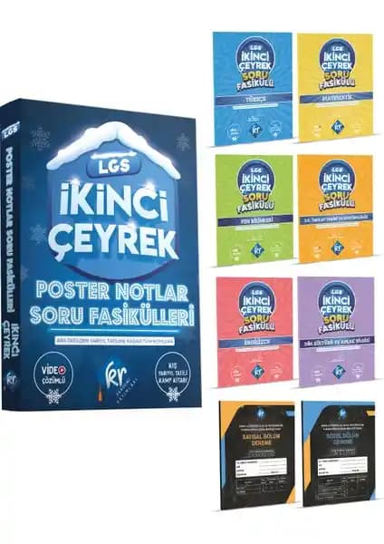 Kr Akademi Yayınları LGS Poster Notlar Soru Fasikülleri İkinci Çeyrek Öğrenci Başarısını Artıran Kaynak