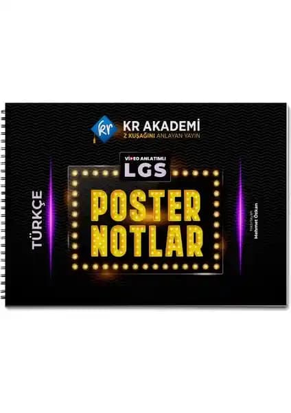 Kr Akademi Yayınları LGS Türkçe Poster Notlar: Etkili ve Pratik Öğrenme Aracı