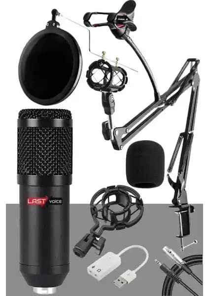 Lastvoice BM800 Mikrofon ve Aksesuar Seti Profesyonel Ses Kaydı İçin Uygun Seçenek