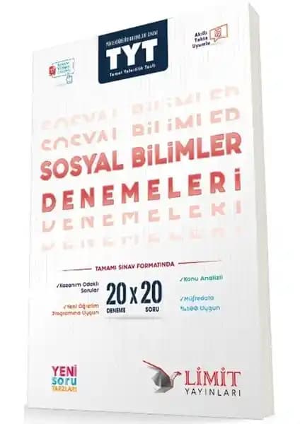 Limit Yayınları TYT 20'li Sosyal Bilimler Denemeleri Sınava Hazırlık İçin Güncel ve Kapsamlı Kaynak