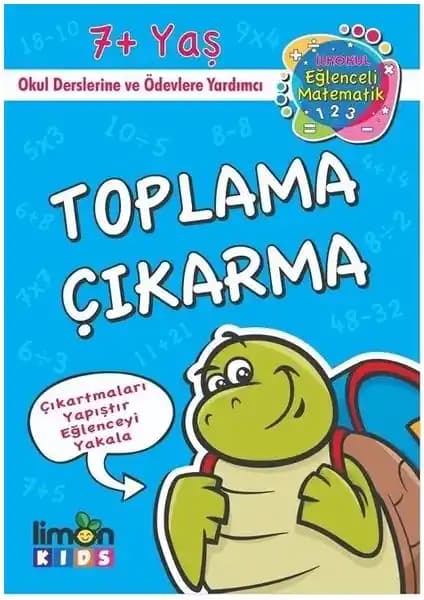 Limonkids İlk Okul Eğlenceli Matematik Kitabı Toplama ve Çıkarma Öğretici Çocuk Eğitimi