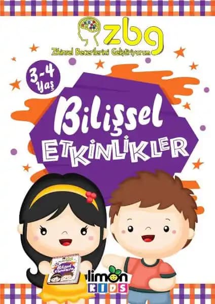 Limonkids ZBG Zihinsel Becerilerimi Geliştiriyorum Kitabı Okul Öncesi Çocukların Bilişsel Gelişimine Destek