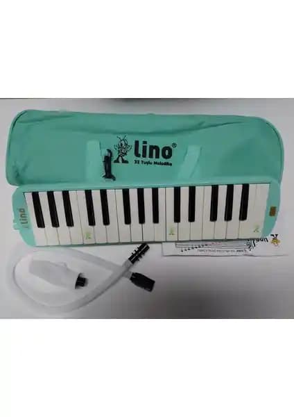 Lino Melodika 32 Tuş Pastel Yeşil - Taşınabilir ve Şık Müzik Enstrümanı