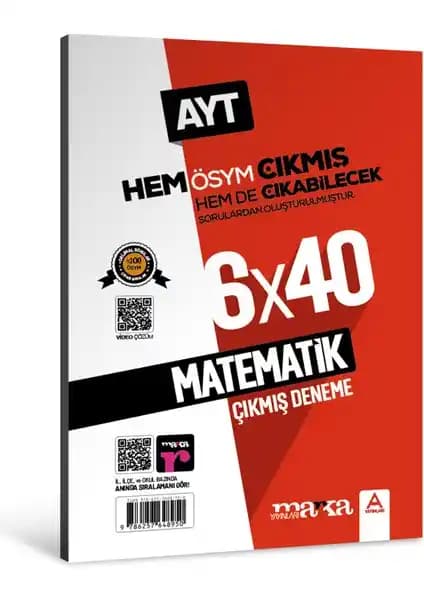Marka Yayınları 2024 AYT Matematik Deneme Seti Sınava Hazırlık ve Pratik Çalışma