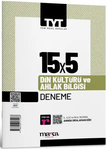 Marka Yayınları 2025 TYT Din Kültürü ve Ahlak Bilgisi Deneme Kitabı Video Çözümlü İçeriklerle