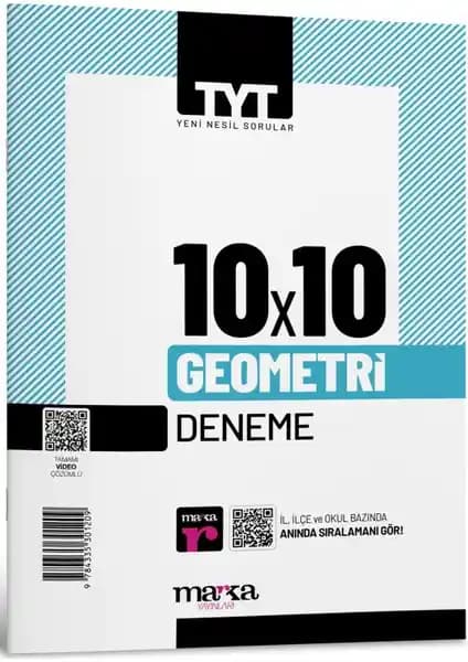 Marka Yayınları 2025 TYT Geometri 10 Deneme Video Çözümlü Pratik Sınav Hazırlık Kaynağı