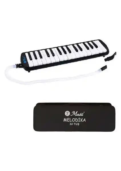 Masis Melodika 32 Tuşlu Siyah - Çocuklar ve Yeni Başlayanlar İçin Güvenli Müzik Enstrümanı