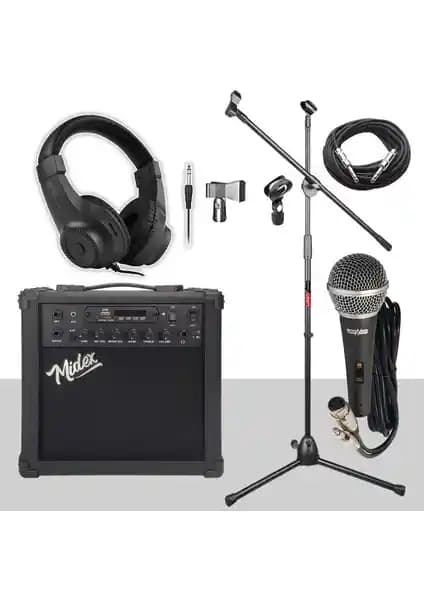 Midex MGA-25BK-PAK Elektro Gitar Amfisi: Taşınabilir ve Çok Yönlü Ses Çözümü