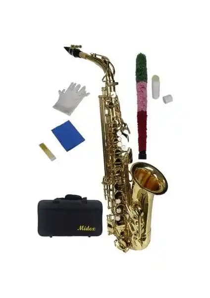 Midex SF-8000 Gold Profesyonel Alto Saksafon: Dayanıklı ve Estetik Müzik Enstrümanı