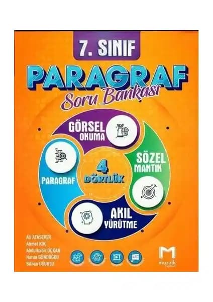 Mozaik Yayınları 7. Sınıf Paragraf Soru Bankası 2025 Güncel ve Dayanıklı Öğrenci Kaynağı