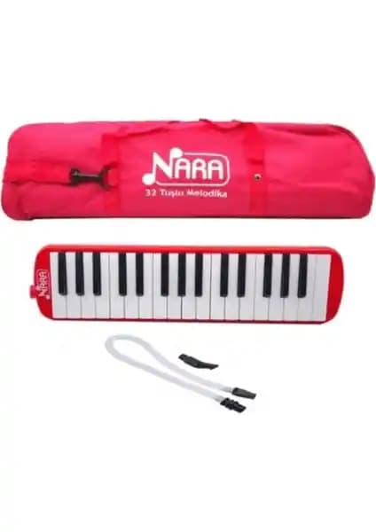 Nara Melodika 32 Tuşlu Kırmızı Enstrüman: Dayanıklı ve Kullanışlı Başlangıç Seviyesi Melodika