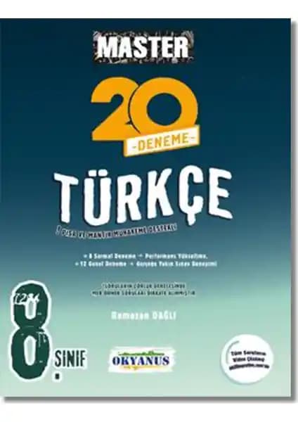 Okyanus Yayınları 8. Sınıf Master 20 Türkçe Denemesi Sınava Hazırlık İçin Güçlü Bir Kaynak