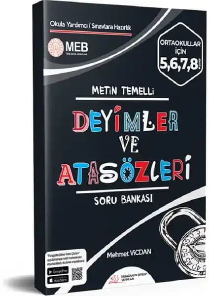 Paragrafın Şifresi Yayınları 2022 Deyimler ve Atasözleri Soru Bankası Öğrenciler ve Öğretmenler İçin