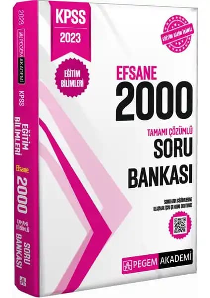 Pegem Akademi 2023 KPSS Eğitim Bilimleri Çözümlü Soru Bankası - Güncel ve Geniş İçerik