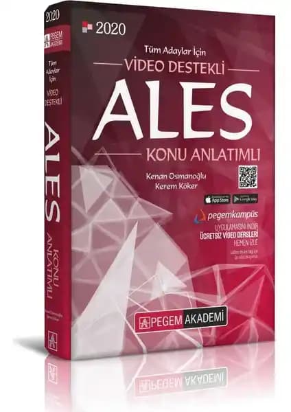 Pegem Akademi'nin 2020 ALES Video Destekli Konu Anlatımlı Kitabı İncelemesi